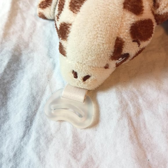 Philips Avent Brown and Cream Giraffe Soothie Snuggle Pacifier Holder 8" - Picture 4 of 9